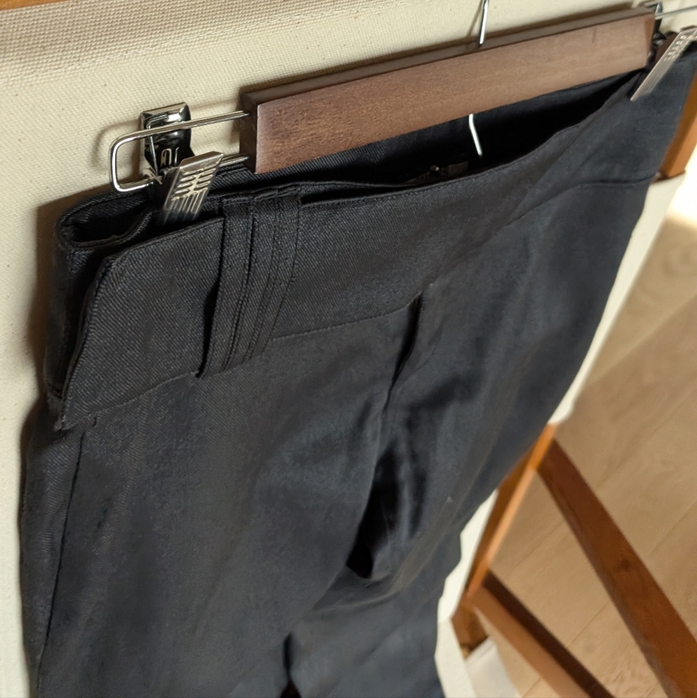 Vintage Y2K Guess Jeans Black Pinstripe Pants Flare Stretch Women's Sz 26 Grunge - Picture 3 of 7